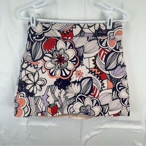 Express - Size 4 - Women's Skirt - Red Blue White - Floral - Lined - Mini